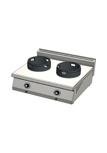 Karacasan Endüstriyel 80 CM 700 Seri Set Üstü Çift Gözlü Doğalgazlı Wok Ocak
