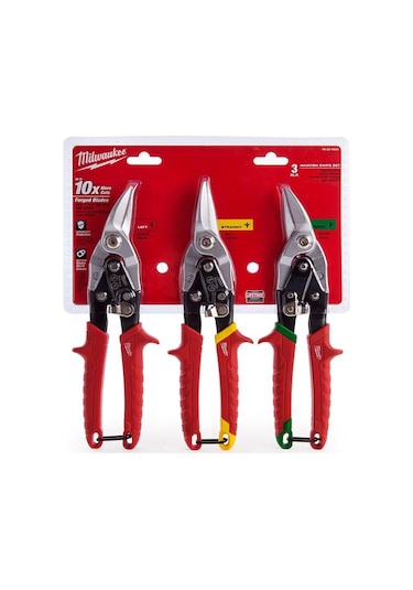 Milwaukee Kaportacı Makası Seti 3 Parça Sağ-Sol-Düz 260 Mm - T48224533