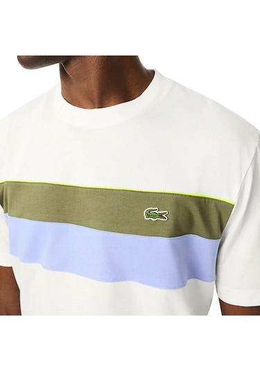 Lacoste Golf Colour Block Erkek T-shirt Beyaz