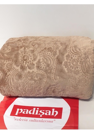 Padişah Desenli Kahverengi Çift Kişilik Battaniye Kahverengi