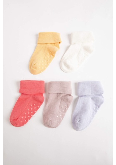Defacto Kız Bebek Dikişsiz 5li Pamuklu Uzun Çorap C4291a5nskr1 Çok Renkli Defacto Kız Bebek Dikişsiz 5li Pamuklu Uzun Çorap C4291a5nskr1 Çok Renkli