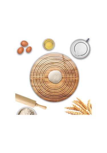 Decorita | Cam Hamur Açma Matı | Ahşap Görünümlü | Çap40cm