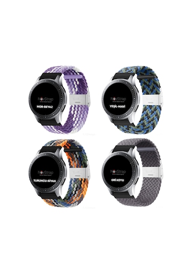 NovStrap Xiaomi Mi Watch ile Uyumlu Kordon Kayış (22mm) Flexible Elastik Örgü Kayış