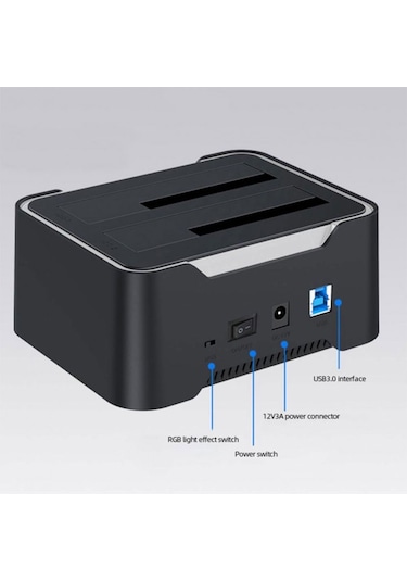 3.0 Hdd Klonlama İstasyonu 2.5" 3.5" Sata Harddisk Kopyalama Docking Kutusu