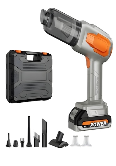 20000pa 120w Güçlü Emişli Çift Bataryalı Kablosuz Vakumlu Üflemeli Mini Araç Süpürgesiv -