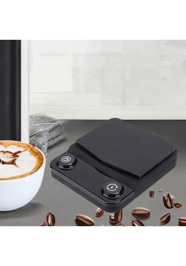 Suntek Mutfak Kahve Ölçeği Usb Şarjlı Pişirme Tartım Ev Siyah