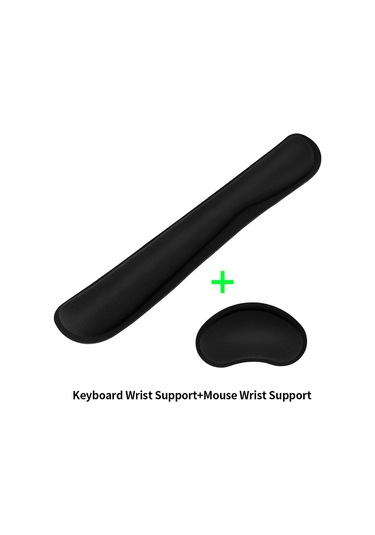 Bilek Desteği Mouse Pad Klavye Bilek Desteği Seti Hafızalı,siyah