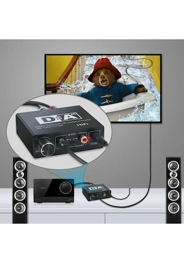 Dijital To Analog Ses Hifi 192Khz Dijital Ses Dönüştürücü Adaptör
