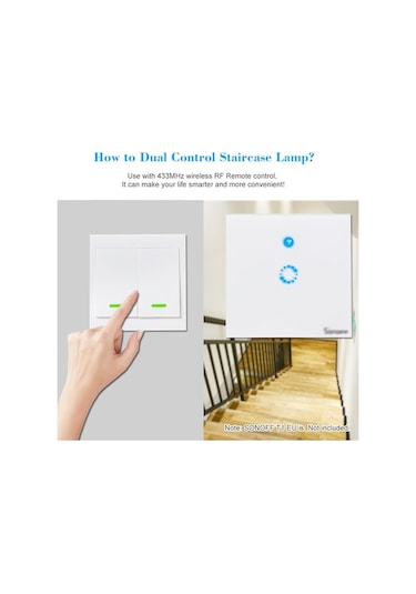 Yulong Geeroyoo 3'lü Akıllı Ev Anahtarı - 433mhz Kablosuz Rf