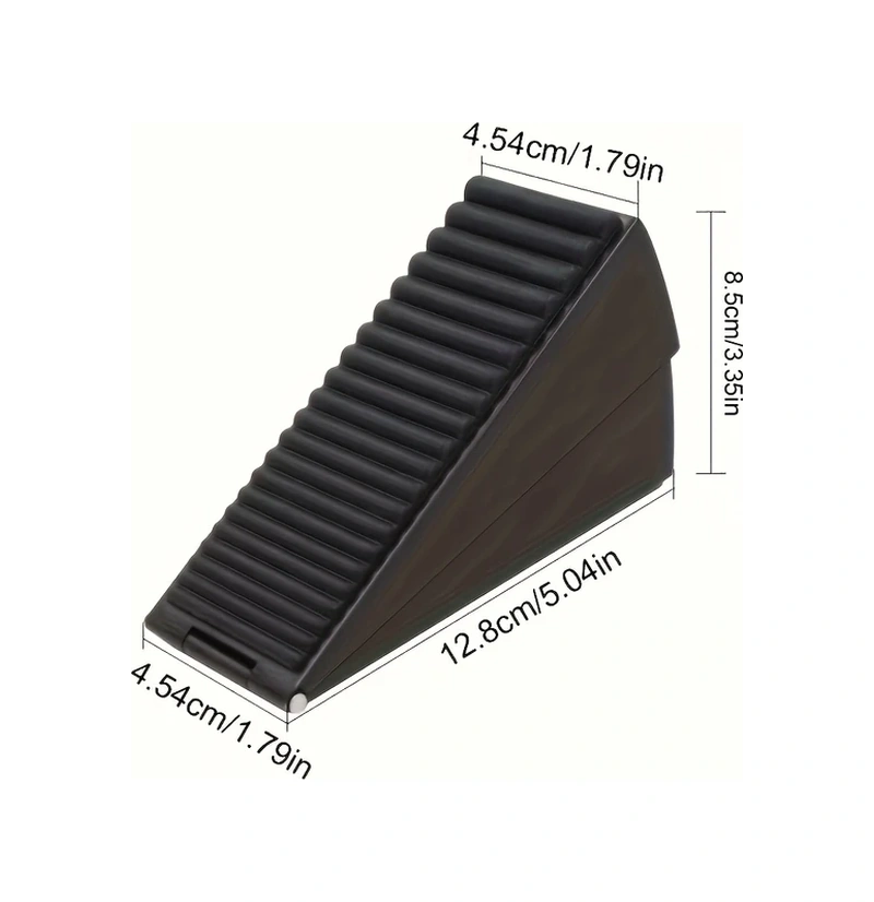 Hightower Silvery Heavy Duty Paspas Kapı Stoppır: Rüzgara Dayanıklı Siyah Kauçuk Kapı Takozu