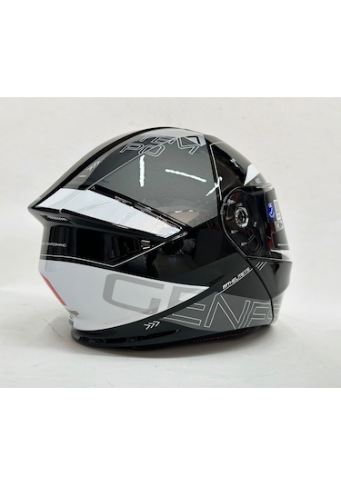 Mt Genesis Sv Atempob2 Parlak Renk Çene Açılır Iç Güneş Vizörlü Motosiklet Kaskı Siyah Gri