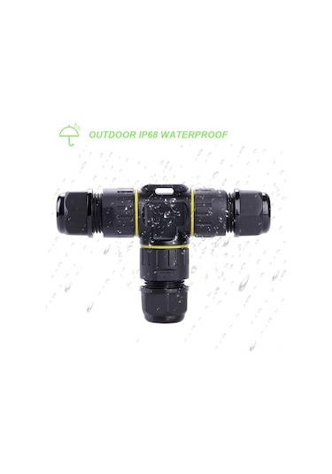 Reedark Ip68 Suya Dayanıklı T Tipi Kablo Bağlantısı, M20t-3p 5-9mm , 450v'a Kadar