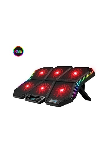 Coolcold Led K40 6 Fanlı 17 Inç Rgb Laptop Notebook Soğutucu Stan