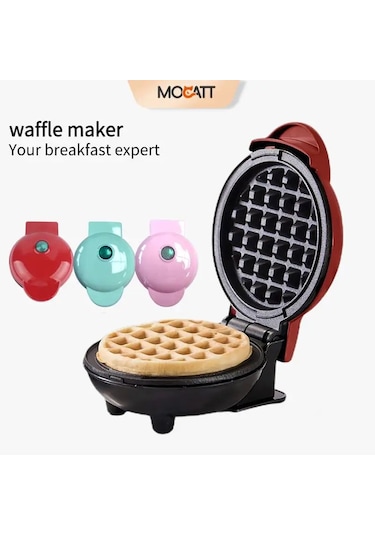 Mocatt Çok Fonksiyonlu Waffle Makinesi, Pişirme, Sandviç, Ekmek Kızartma Red 1