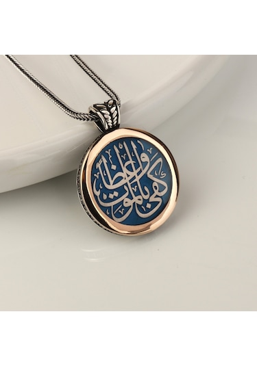 Fkgümüş 925 Ayar Gümüş Kefa Bil Mevt Yazılı Kolye