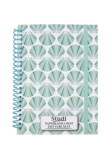 Yapışkanlı Not Defteri Seti - İnci Kabuğu Desen