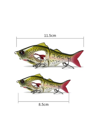 23g/11.5cm Uzun Döküm Yavaş Batan İplik Çok Bölümlü Deniz Balıkçılığı Tatlı Su Yemleri 02