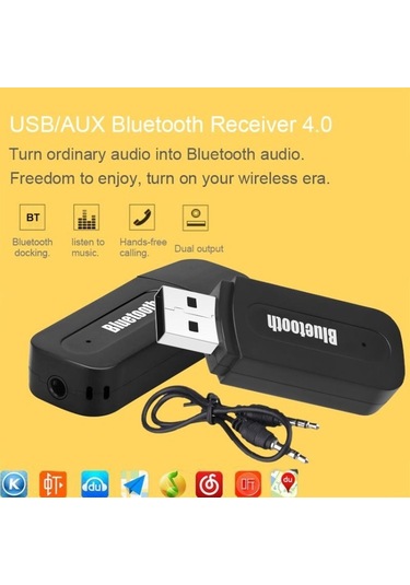 Sones M1 Bluetooth Ses Verici Alıcı Adaptörü Taşınabilir Ses Çalar Siyah