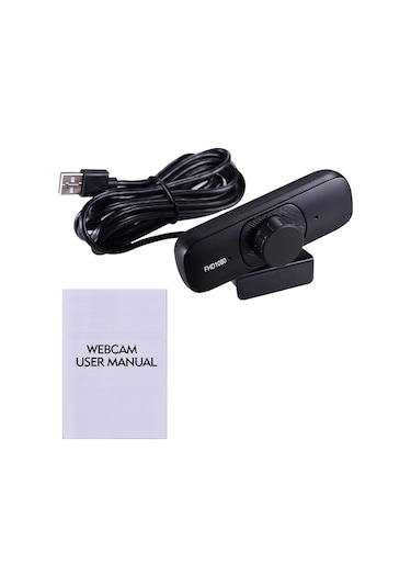 Yuntech01 Aibecy C60 1080p Otomatik Odaklı Usb Web Kamerası - Mikrofonlu, Sürücü Olmadan, Hızlı Kurulum, Siyah - Canlı Yayın, Ders, Konferans İçin