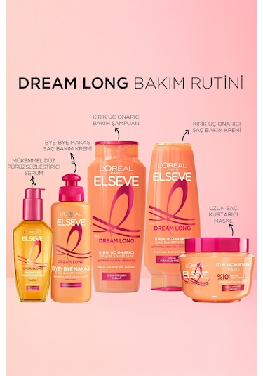 ELSEVE 5'li L'Oreal Paris Elseve Dream Long Kırık Uç Onarıcı Bakım Şampuanı 400 ml