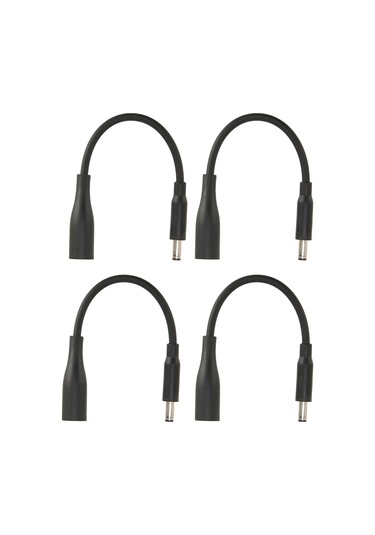 Kangvka 4 Adet Dell Laptop Güç Adaptörü Dönüştürücü Kablosu - 7.4x5.0mm Büyük Pinli'den 4.5x3.0mm Küçük Pinli'ye, Plug & Play, Abs Malzeme, Siyah