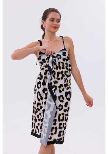 Tarzını Seç Pareo Leopar Desenli 150x95 Cm Çok Renkli