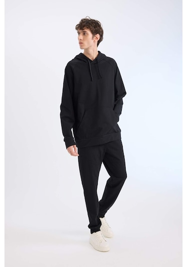 DeFactoFit Slim Fit Sporcu Jogger Eşofman Altı Dar Kesim Standart Paça Basic Düz D8018AX25SPBK81