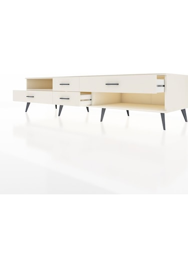 Kronos Tv Ünitesi Tek Raflı 4 Çekmeceli 220x59x51 Aytaşı-aytaşı Aytası/aytası - Aytası