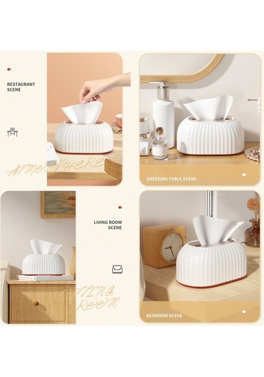 Ulzyvf Otomatik Yaylı Peçete Dispenseri - Ev, Ofis, Araç İçin Pratik Beyaz Beyaz