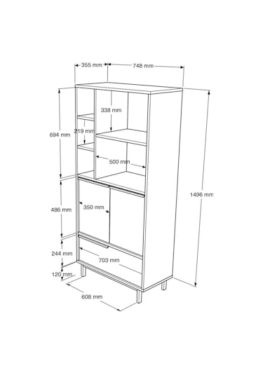 Robin Home Lidya Banyo Dolabı Çok Amaçlı Dolap 3 Kapaklı Metal Ay Beyaz