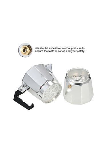 Leezsing 12 Bardak Alüminyum Espresso Perkolatörü Kahve Ocak Üstü Makinesi Mocha Potu Ocak Gazlı Ocak Elektrotermal Fırında Kullanım İçin