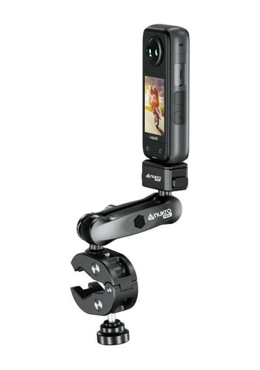 Kelepçe Bağlantılı 360 Aksiyon Kamera Tutucu Tak Çıkar Başlıklı Siyah