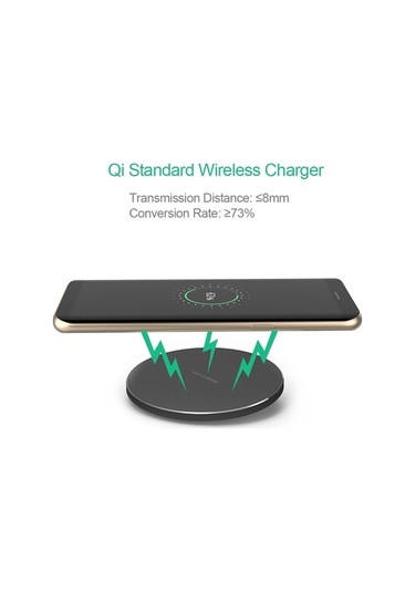 Pazly 10w Alüminyum Alaşımlı Qi Standart Kablosuz Şarj Pedi - Hızlı, Güvenli Şarj - Beyaz/siyah/kırmızı