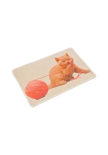 Karmat Resimli Kedi Tırmalama Paspası 40 x 60 CM