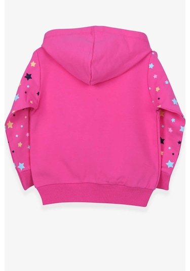Breeze Kız Çocuk Hırka Kolları Desenli Baskılı 1-4 Yaş, Pembe