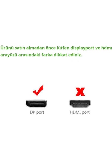 Ugreen Displayport Erkek To Dvı 24+5 Dişi Çevirici Dönüştürücü 15