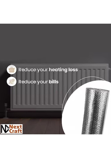 Petek Arkası Isı Yalıtım Levhası 2 Adet 75x50 Cm 5 Mm Kalınlık Kalorifer Radyatör Arkası Folyo