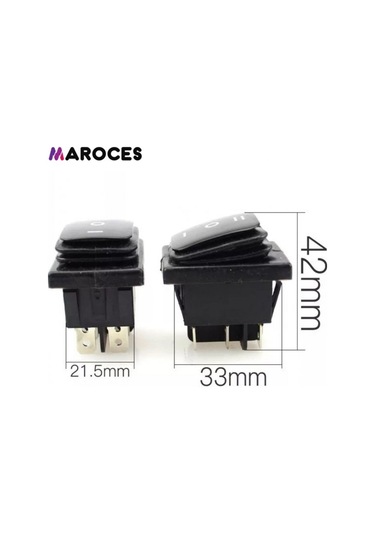 Ic-108W Geniş Işıksız 3 Kademeli Anahtar On-Off-On 6P 50 Adet