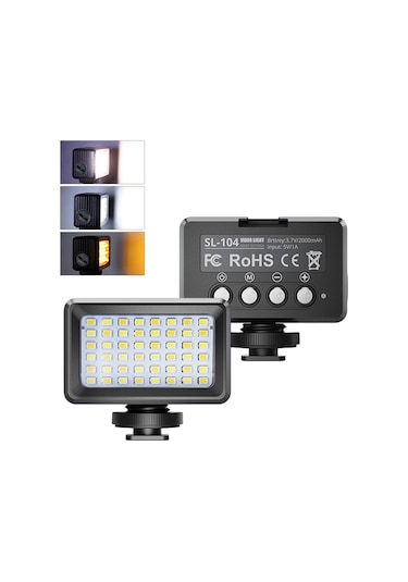 Springsun 40m Su Geçirmez 5w Led Işık, 2500k-9000k Renk Sıcaklığı, 95+ Crı, Usb-c Şarj, Dahili Pil, 120 Açılı Siyah