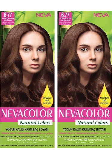 Neva Color Natural Color Saç Boyası 6.77 Sıcak Çikolata 2'li Set