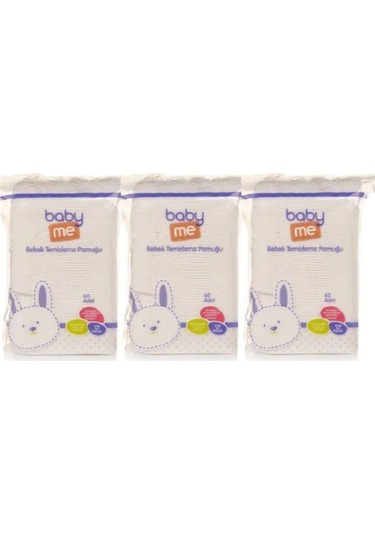 Baby Me Bebek Temizleme Pamuğu 60 Adet X 3 Adet Asv22sa
