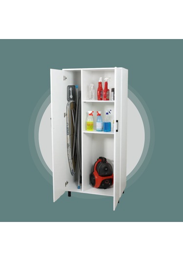 Çok Amaçlı 2 Kapılı Banyo Dolabı Beyaz