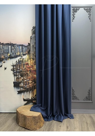 Fon Perde Blackout Karartma Işık Ve Isı Engelleme Özelliği Lacivert Çok Renkli