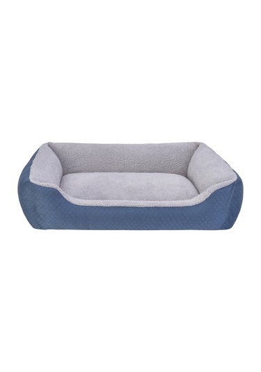 Pet Comfort Bravo Duo Köpek Yatağı Mavi/gri Peluş L 90x70cm
