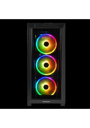 Gamdıas Talos M1 Elite, 850w, Tempered Glass, Argb, 80+ Bronze, Atx Gamıng Kasa