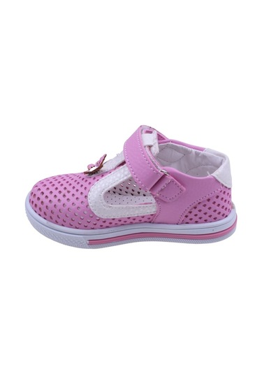 Şirin Bebe 2078 Kız Bebek Ortopedik Ayakkabı Sandalet Pembe-Beyaz