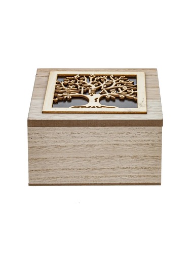 Decor Point Kapaklı Çay Poşeti Kutusu 14x7,5x14 Cm 271423305 Bej