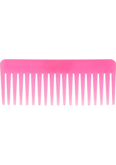 Samdoo Uzun Saçlar İçin Büyük Geniş Dişli Tarak - Statik Elektrikten Koruyucu - Evde Kullanıma Uygun - Pembe Logo Yok