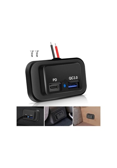 Boatshop1 Clelo 2 Takım 12v 24v Rv Usb Soketi Cift Hizli Sarj Pd3 0 Tip C Ve Qc3 0 Usb A Araba Sarj Adaptoru Pil Olmadan Rv Prizleri