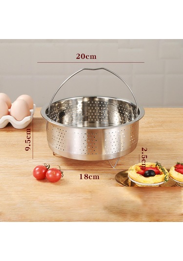 Suntek Vapur Sepeti Çok Amaçlı Yuvarlak Paslanmaz Çelik 20-santimetre